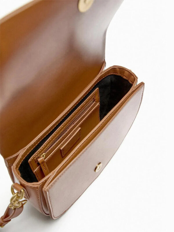 Luxury Premium PU Leather Fashion Vintage Designer Wide Strap Saddle Shoulder Bag - Image 12