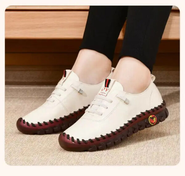 High Quality Leather Flat New Spring Casual comfortable ladies Shoe - Image 6