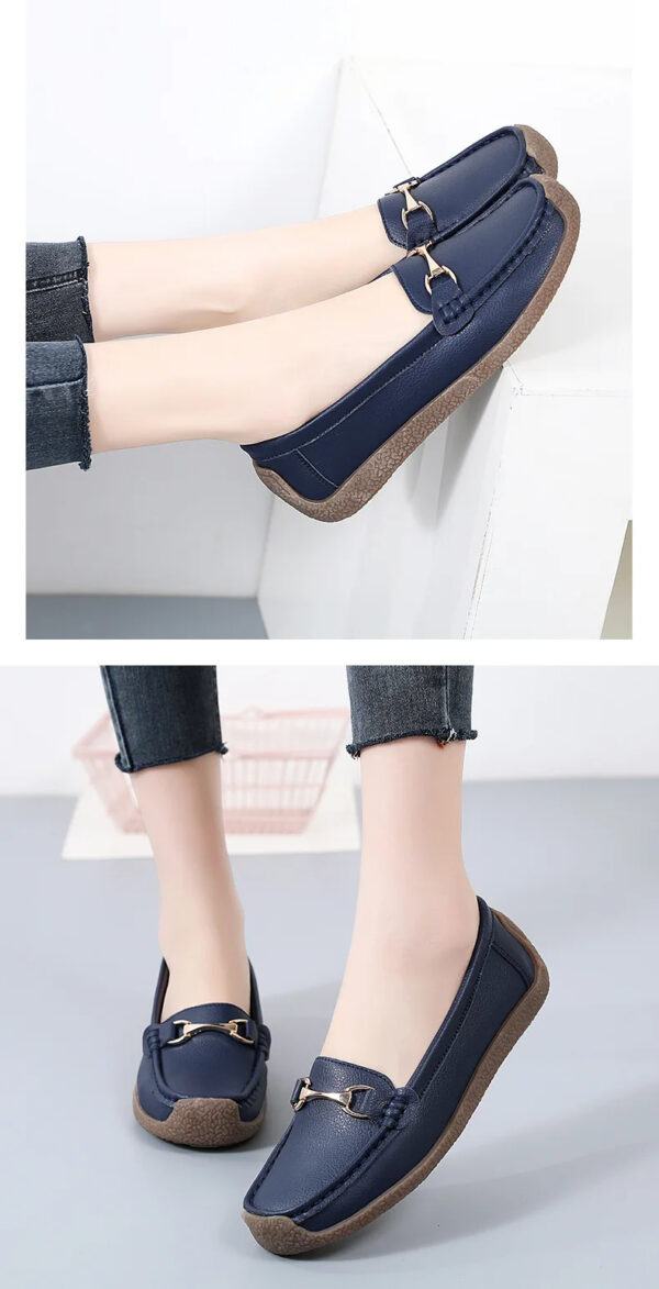 Luxury Premium Mocasines Slip on PU Leather High Quality Loafers Women Shoes - Image 5