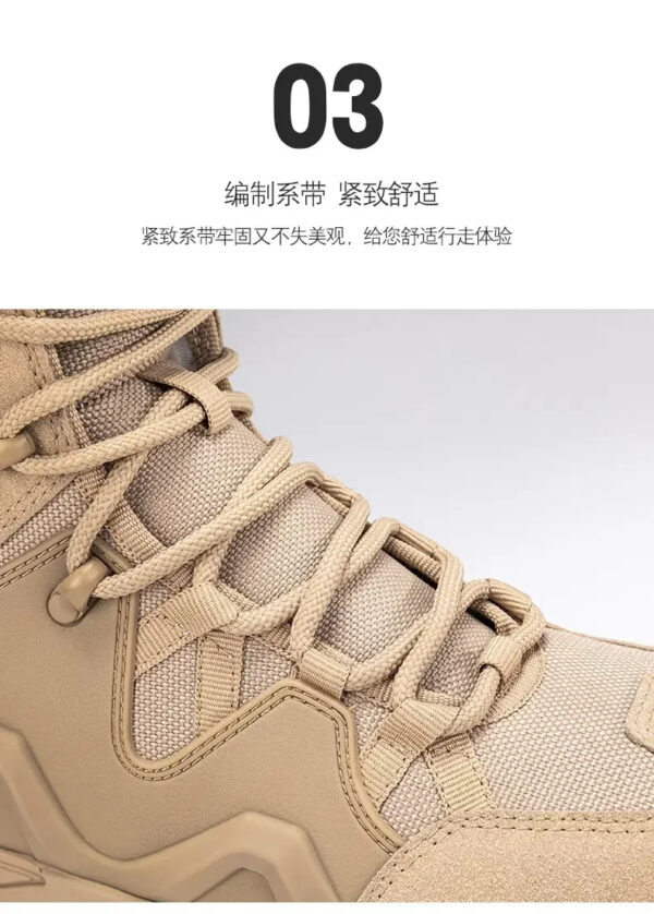 AS33 Men's Tactical High-Top Cowhide Hiking Desert Outdoor Boots - Image 13