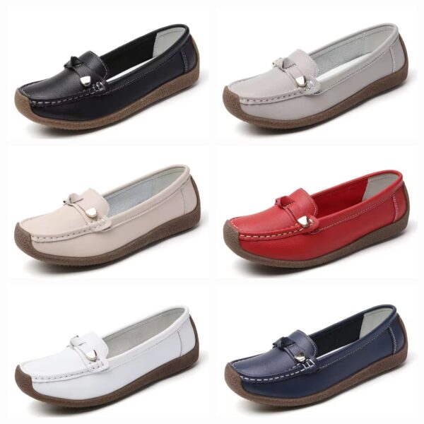 Luxury Premium Mocasines Slip on PU Leather High Quality Loafers Women Shoes
