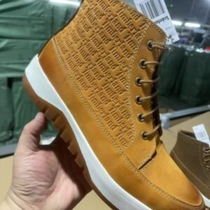 New 2024 Handmade Timberlake Leather Fashion Designer  Men Boots - Orange