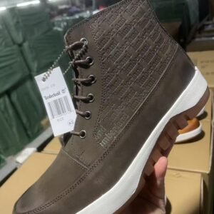 New 2024 Handmade Timberlake Leather Fashion Designer  Men Boots - Coffee Brown