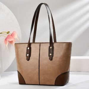 Luxury Premium Underarm Purse Casual Top Handle Travel Bag - Khaki