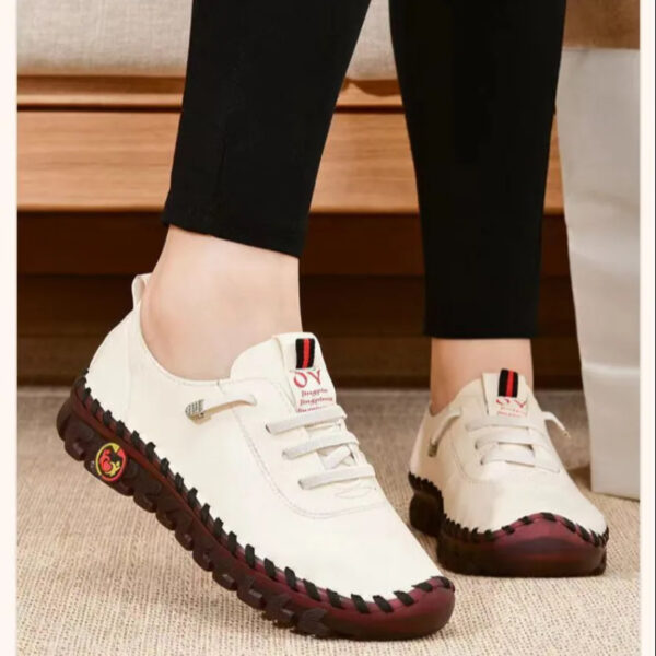 High Quality Leather Flat New Spring Casual comfortable ladies Shoe - Image 21