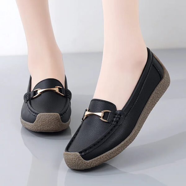 Luxury Premium Mocasines Slip on PU Leather High Quality Loafers Women Shoes - Image 18