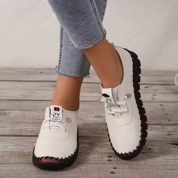 High Quality Leather Flat New Spring Casual comfortable ladies Shoe - Image 22