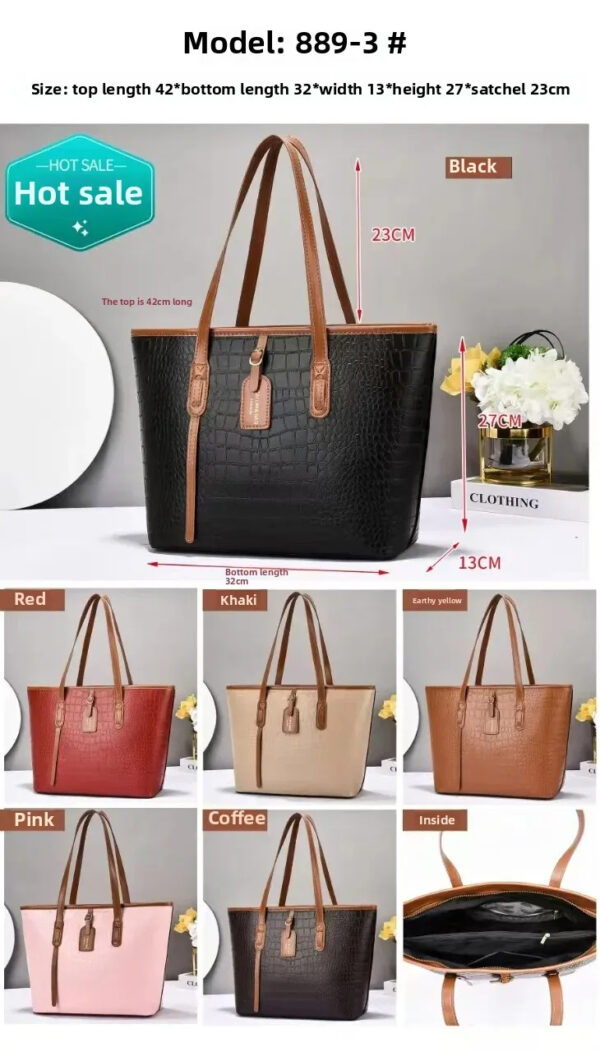 Luxury Premium PU Leather Crocodile Pattern Soft Square Shape Zipper Closure Single Strap Cross-Border Bag