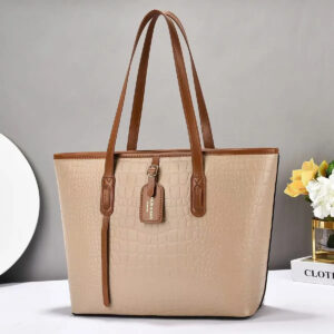 Luxury Premium PU Leather Crocodile Pattern Soft Square Shape Zipper Closure Single Strap Cross-Border Bag - Khaki