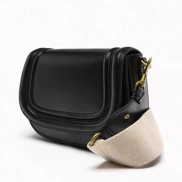 Luxury Premium PU Leather Fashion Vintage Designer Wide Strap Saddle Shoulder Bag - Image 20