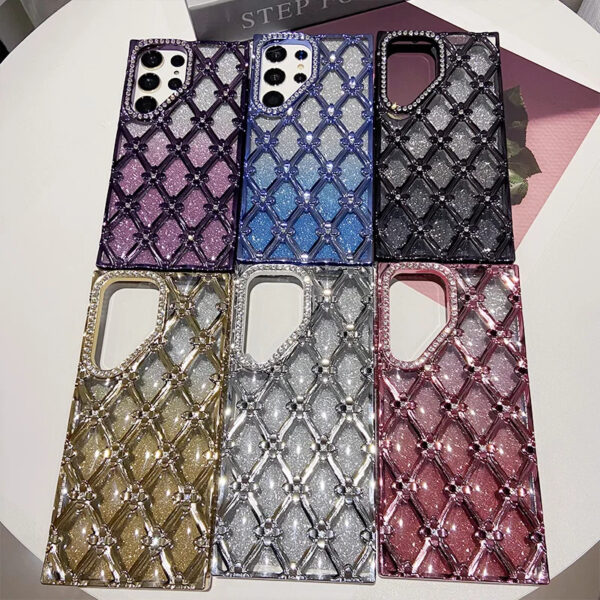Luxury Premium Fashion Glitter Electroplating Rhinestone Flower  Case Cover for Samsung Series - Image 17
