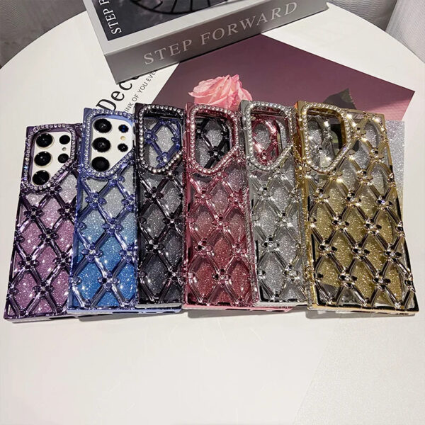 Luxury Premium Fashion Glitter Electroplating Rhinestone Flower  Case Cover for Samsung Series - Image 18