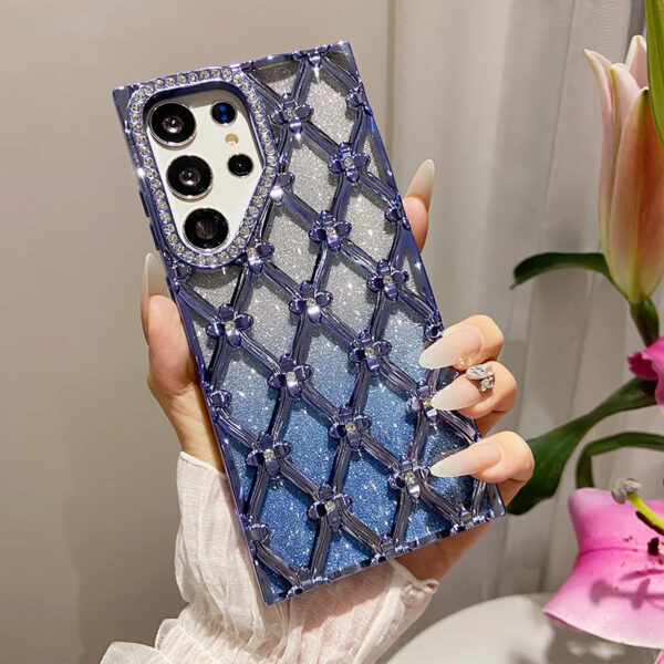 Luxury Premium Fashion Glitter Electroplating Rhinestone Flower  Case Cover for Samsung Series - Image 20