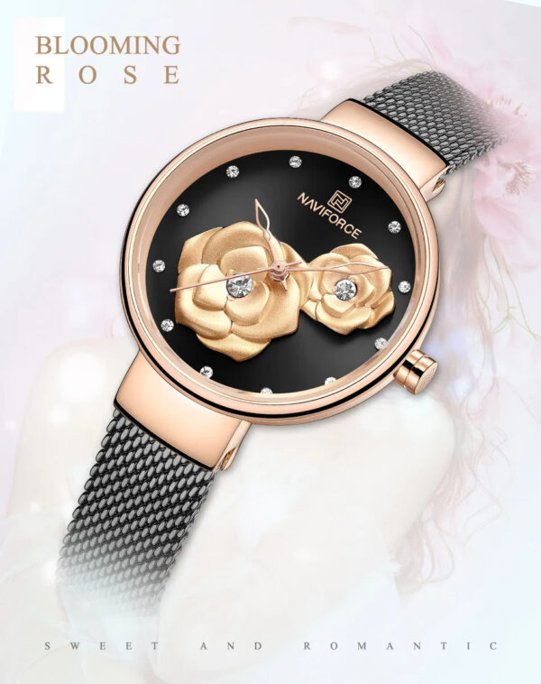 NAVIFORCE Top Design Brand Water Resistant Stainless Strap Women's Watch - Image 12