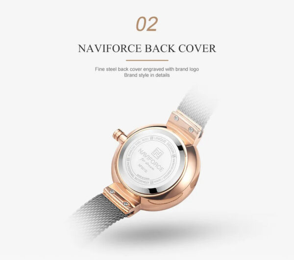 NAVIFORCE Top Design Brand Water Resistant Stainless Strap Women's Watch - Image 13