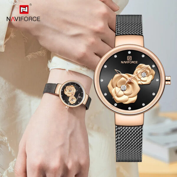 NAVIFORCE Top Design Brand Water Resistant Stainless Strap Women's Watch - Image 22