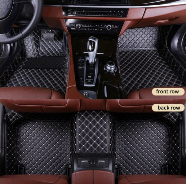 Luxury Premium Leather 7D Car Mats Waterproof Durable Easy Clean Non Skid Customized Car Floor Mat - Image 2