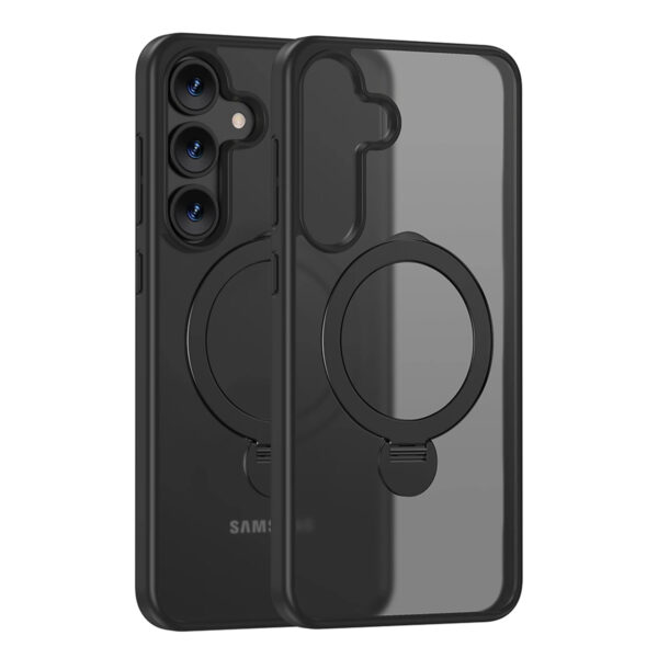 Luxury Premium Clear Matte Frosted Magnetic Invisible Metal Kickstand Holder  Case Cover For Samsung A Series - Image 11