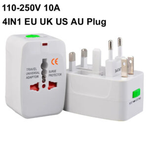 Universal 110-250v 10A Electric AC Power Charger Socket International World Travel Adapter