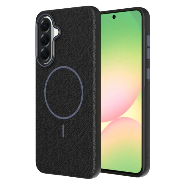 Luxury Premium Business Style Litchi Texture Magnetic Wireless Charging Phone Cover Case for Samsung Galaxy A Series - Image 2