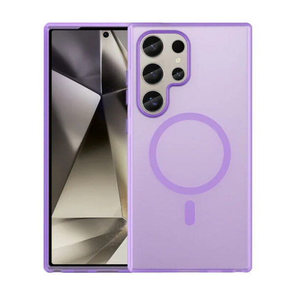 Luxury Premium Matte Candy Magnetic Wireless Charging Transparent Case Covers For Samsung S Series - Image 8