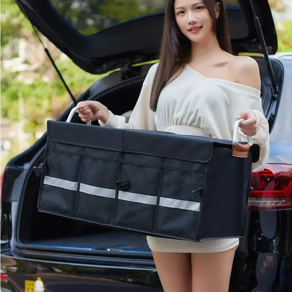 Luxury Premium Large Capacity Collapsible Premium Durable Storage Car Trunk Organizer - Image 9