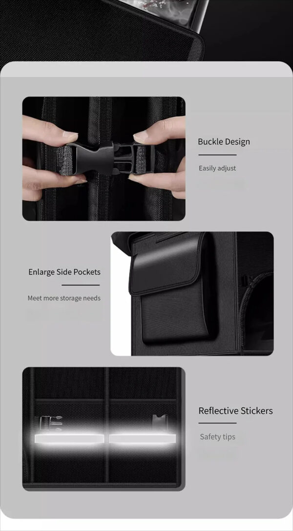 Luxury Premium Large Capacity Collapsible Premium Durable Storage Car Trunk Organizer - Image 25