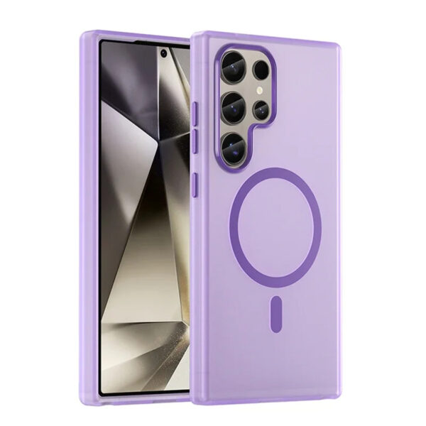 Luxury Premium Matte Candy Magnetic Wireless Charging Transparent Case Covers For Samsung S Series - Image 9