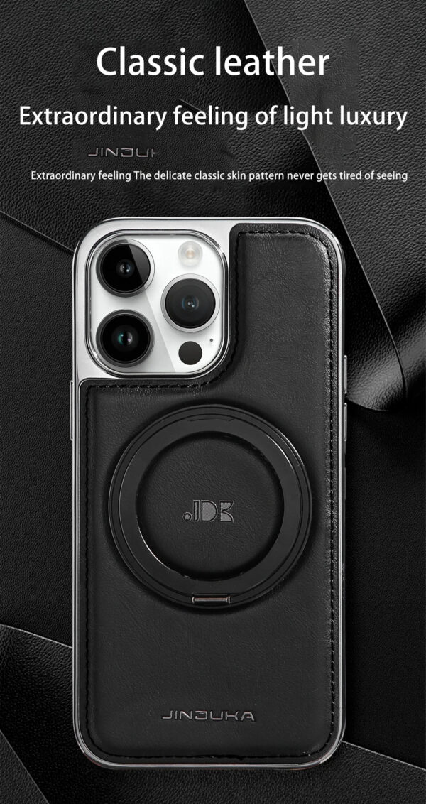 Luxury Premium Kickstand Magnetic Leather Phone Case For iPhone Series - Image 8