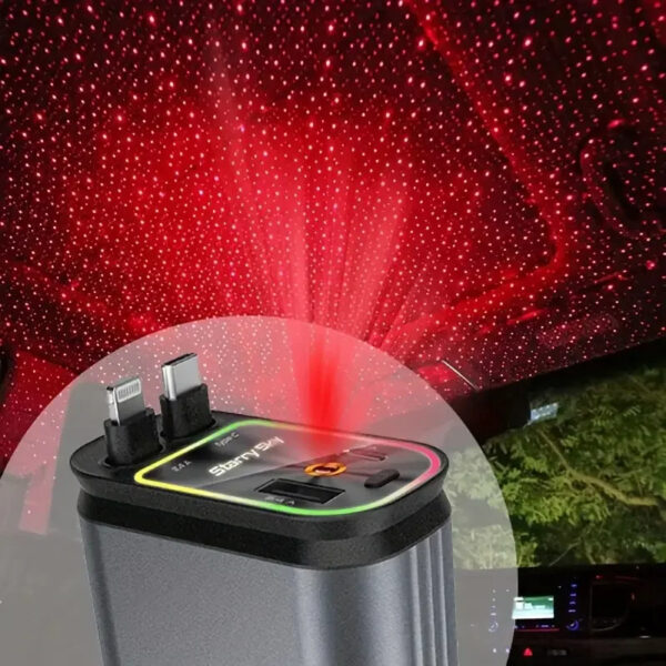 4 in1 Retractable Car Charger with USB Roof Star Type-C Cable Fast Charging Cigarette Lighter Adapter - Image 15