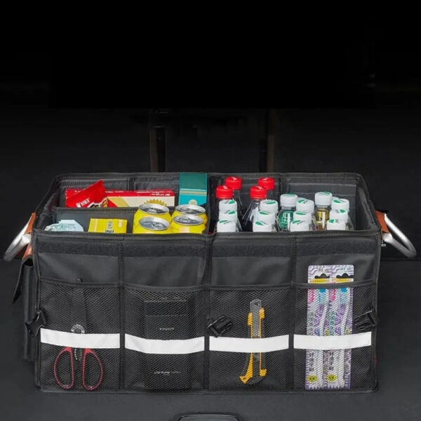 Luxury Premium Large Capacity Collapsible Premium Durable Storage Car Trunk Organizer - Image 12