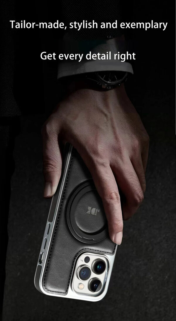Luxury Premium Kickstand Magnetic Leather Phone Case For iPhone Series - Image 9
