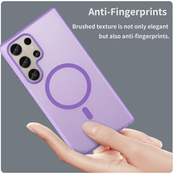 Luxury Premium Matte Candy Magnetic Wireless Charging Transparent Case Covers For Samsung S Series - Image 13