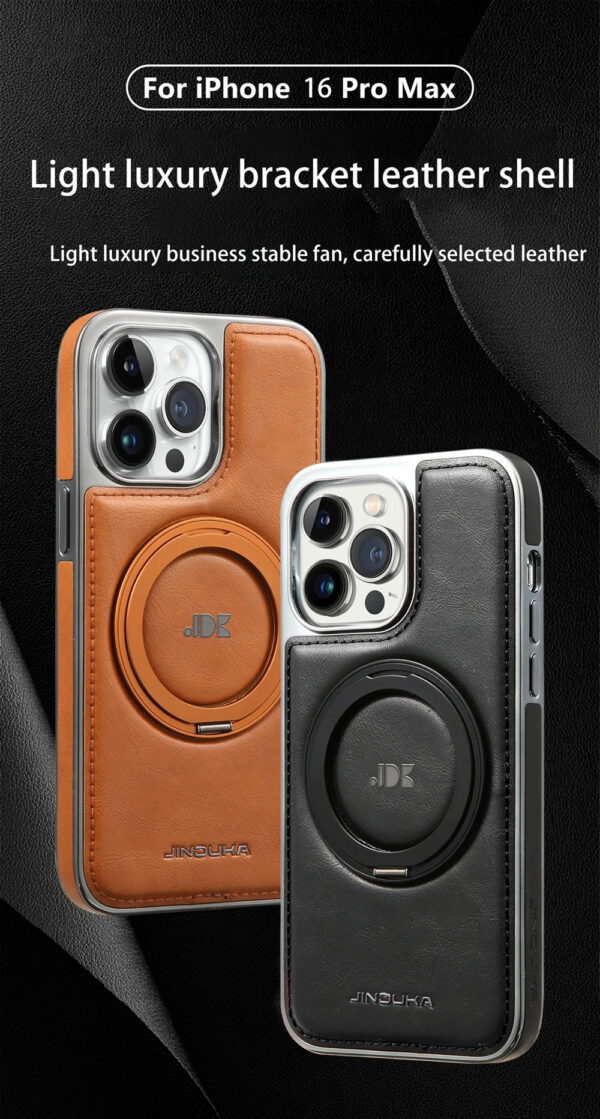 Luxury Premium Kickstand Magnetic Leather Phone Case For iPhone Series - Image 11