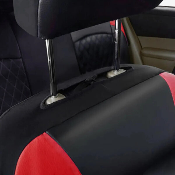 Luxury Premium All Season Quited PU Leather Waterproof Universal 5 Seater Fit Sedan Car Seat Cover with Pillows - Image 5