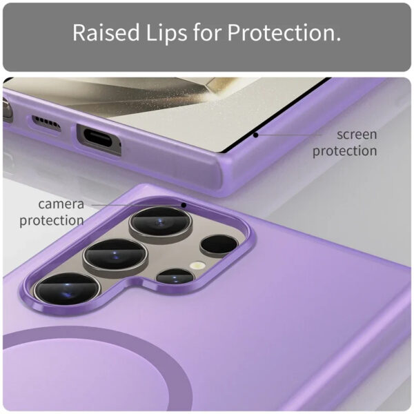 Luxury Premium Matte Candy Magnetic Wireless Charging Transparent Case Covers For Samsung S Series - Image 14