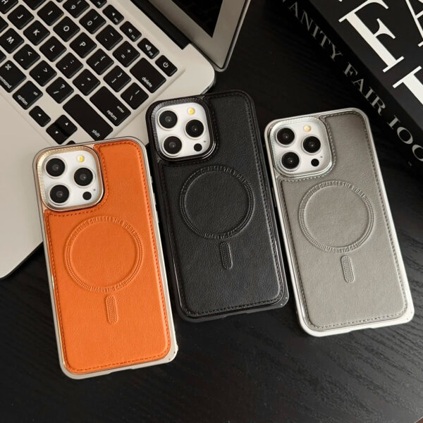Luxury Premium Metal Frame Aluminum Alloy Phone Bumper Removable Shockproof Leather Case Cover For iPhone Series - Image 9