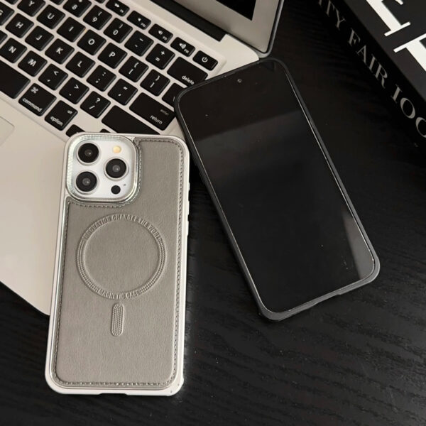 Luxury Premium Metal Frame Aluminum Alloy Phone Bumper Removable Shockproof Leather Case Cover For iPhone Series - Image 10