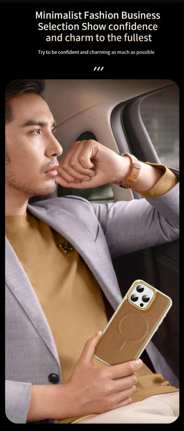 Luxury Premium Metal Frame Aluminum Alloy Phone Bumper Removable Shockproof Leather Case Cover For iPhone Series - Image 18