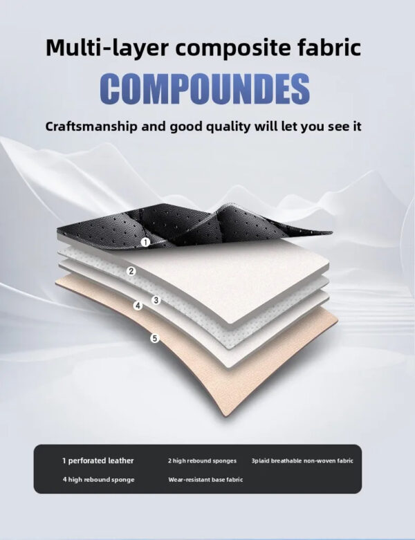 Luxury Premium All Season Quited PU Leather Waterproof Universal 5 Seater Fit Sedan Car Seat Cover with Pillows - Image 22