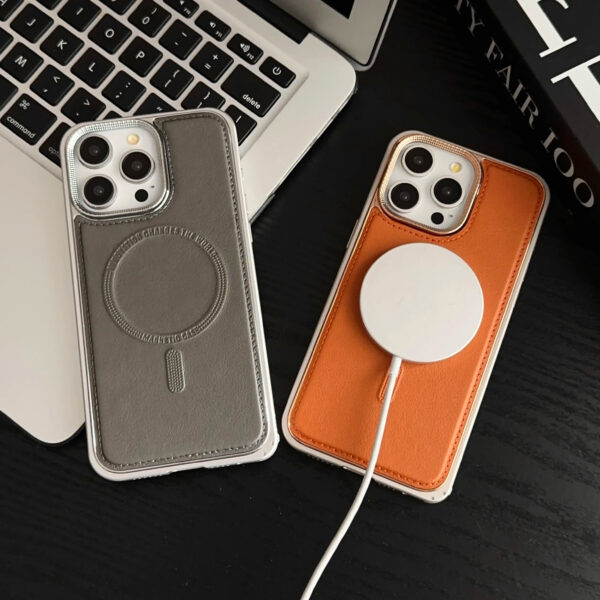 Luxury Premium Metal Frame Aluminum Alloy Phone Bumper Removable Shockproof Leather Case Cover For iPhone Series - Image 11