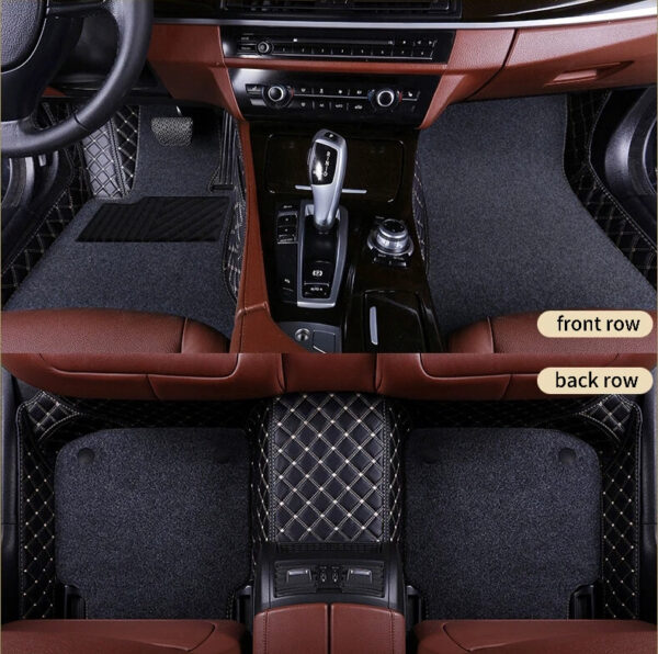 Luxury Premium Leather 7D Car Mats Waterproof Durable Easy Clean Non Skid Customized Car Floor Mat - Image 3