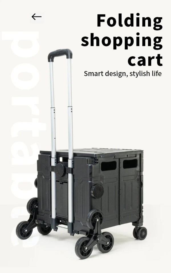 Luxury Premium Portable foldable shopping trolley  with wheels - Image 8