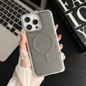 Luxury Premium Metal Frame Aluminum Alloy Phone Bumper Removable Shockproof Leather Case Cover For iPhone Series