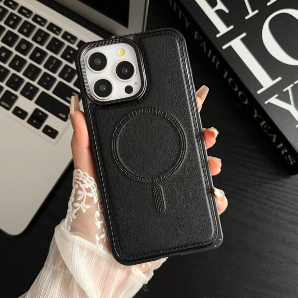 Luxury Premium Metal Frame Aluminum Alloy Phone Bumper Removable Shockproof Leather Case Cover For iPhone Series - Image 13
