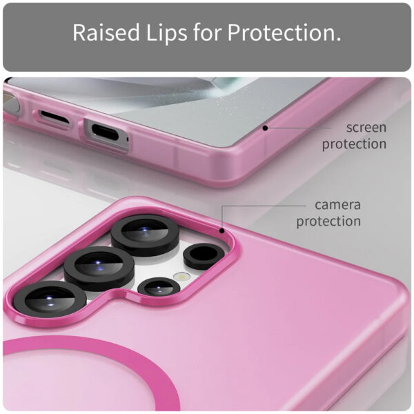 Luxury Premium Matte Candy Magnetic Wireless Charging Transparent Case Covers For Samsung S Series - Image 26