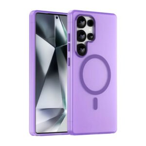 Luxury Premium Matte Candy Magnetic Wireless Charging Transparent Case Covers For Samsung S Series