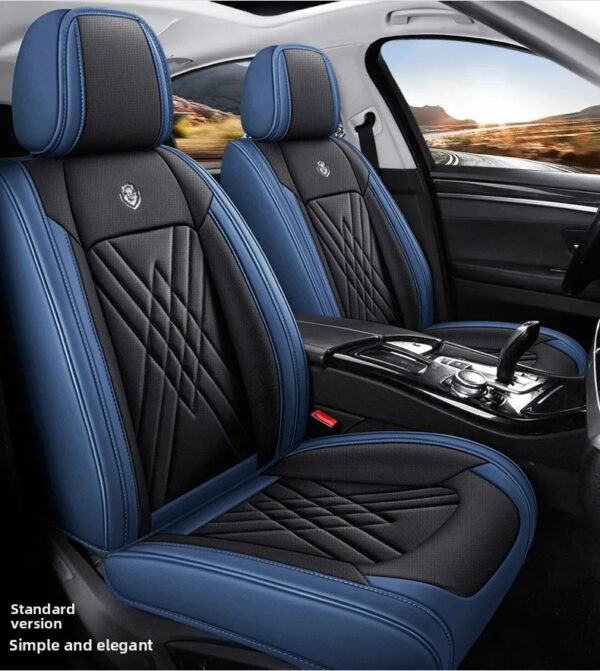 Luxury Premium All Season Quited PU Leather Waterproof Universal 5 Seater Fit Sedan Car Seat Cover with Pillows - Image 32