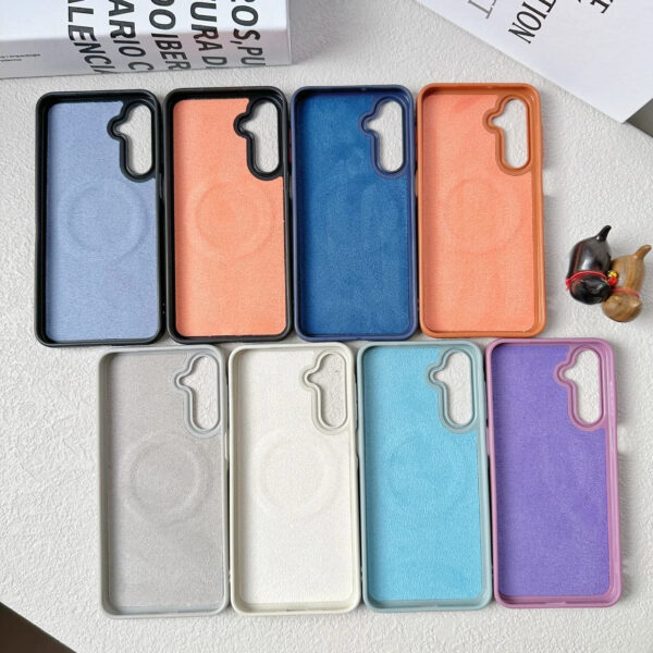 Luxury Premium Business Style Litchi Texture Magnetic Wireless Charging Phone Cover Case for Samsung Galaxy A Series - Image 17