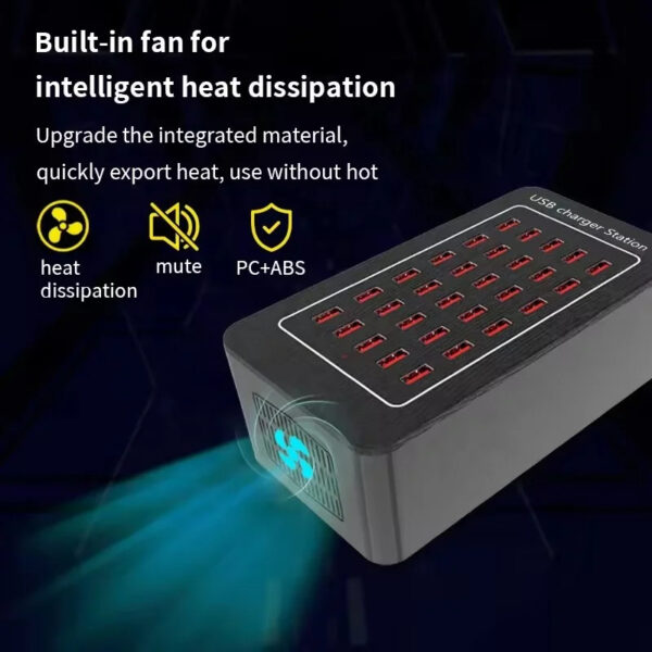 100W Multi Port Universal Smart Desktop Fast Charging Station Power Adapter - Image 3